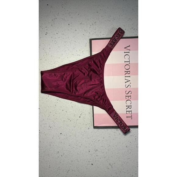 Victoria’s Secret Very Sexy Fresh Jam Shine Strap Logo Brazilian High Leg  M NWT - Picture 1 of 6